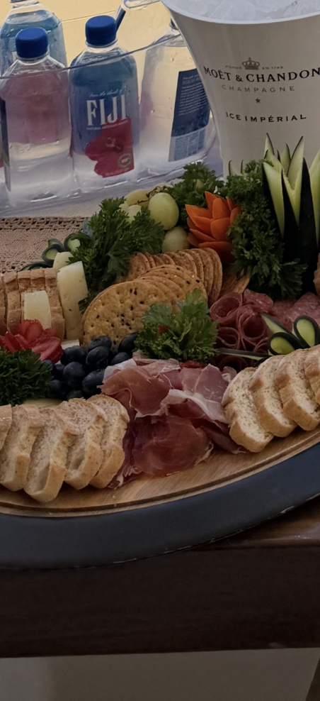 Charcuterie and champagne